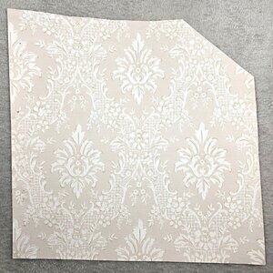 Vintage Wallpaper Sample Sheet Demask French Country Cottagecore Craft Dollhouse